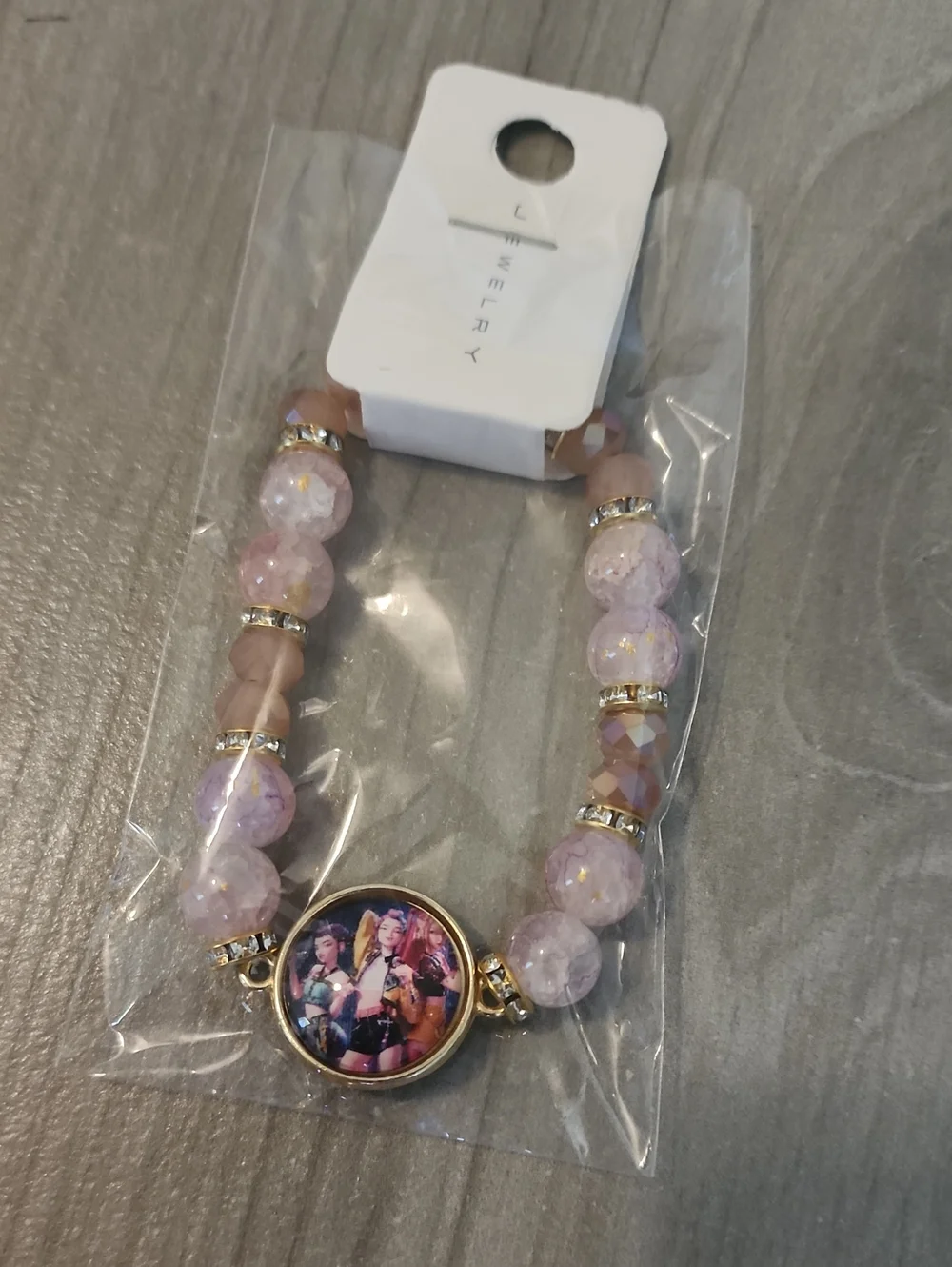 NWT KPOP Demon Hunters Stretch Bracelet (Pink)